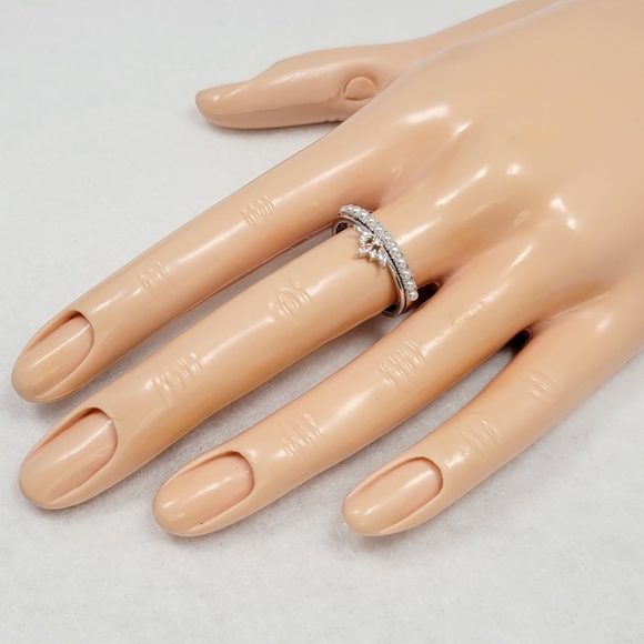 Sterling Silver Pearl Stack Ring - Picture 15 of 15